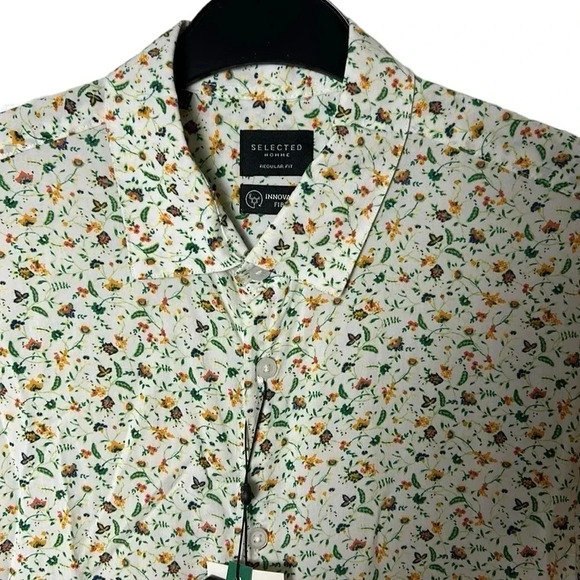 Selected Homme,men shirt L,XL,XXL.Short sleeve shirt, viscose Lenzing,travel NWT - Picture 2 of 9